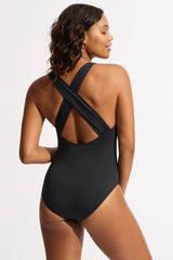 Seafolly Collective Cross Back One Piece in Black