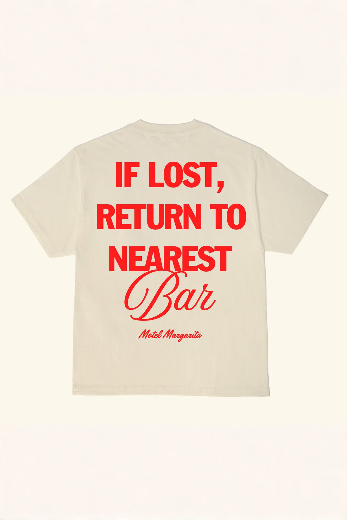 Motel Margarita If Lost Tee in Ivory