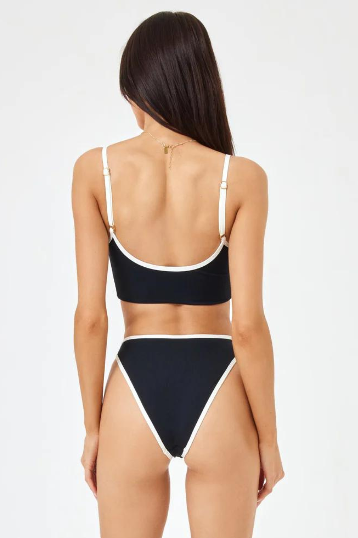 L*Space Adalyn Bikini Top in Black/Cream