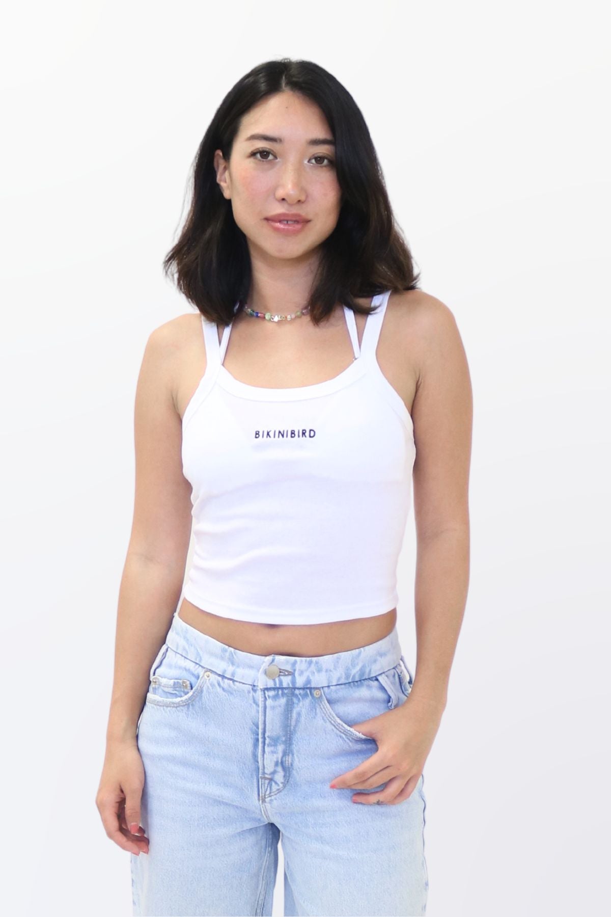 bikinibird Baby Tank in White