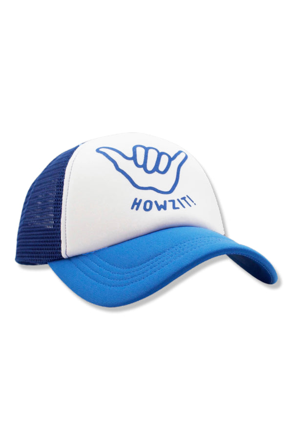 Feather 4 Arrow Howzit Trucker Hat in Seaside Blue/White