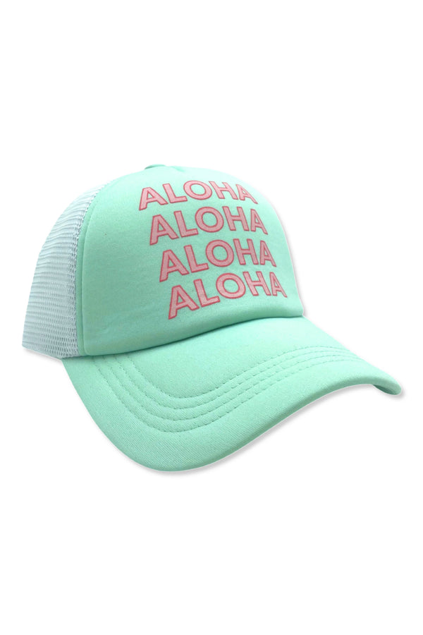 Feather 4 Arrow Aloha All Day Trucker Hat in Beach Glass