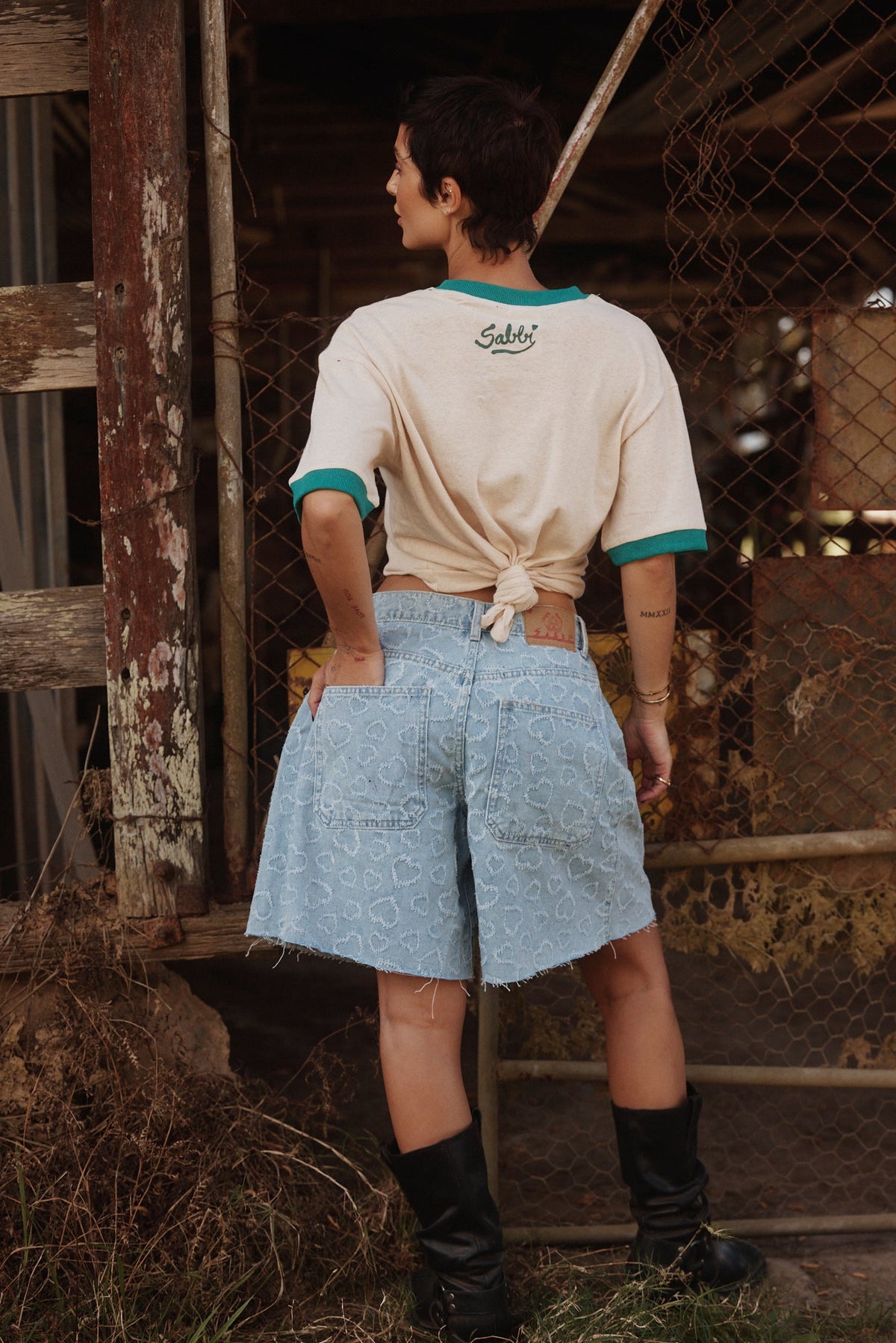Sabbi The Denim Jorts - Hearts