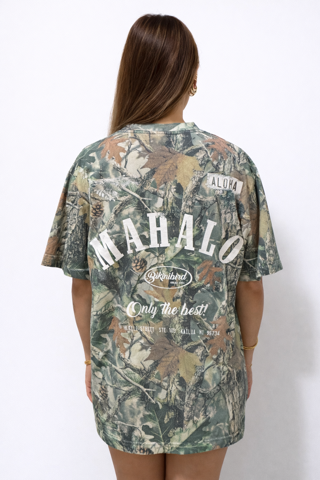 Bikinibird MAHALO MOTO Tee in Real Tree