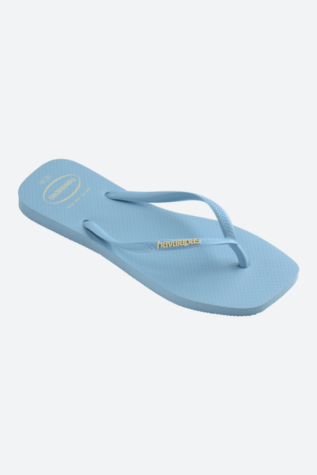 Havaianas Slim Square Logo Pop Up Sandal in Lavender Blue
