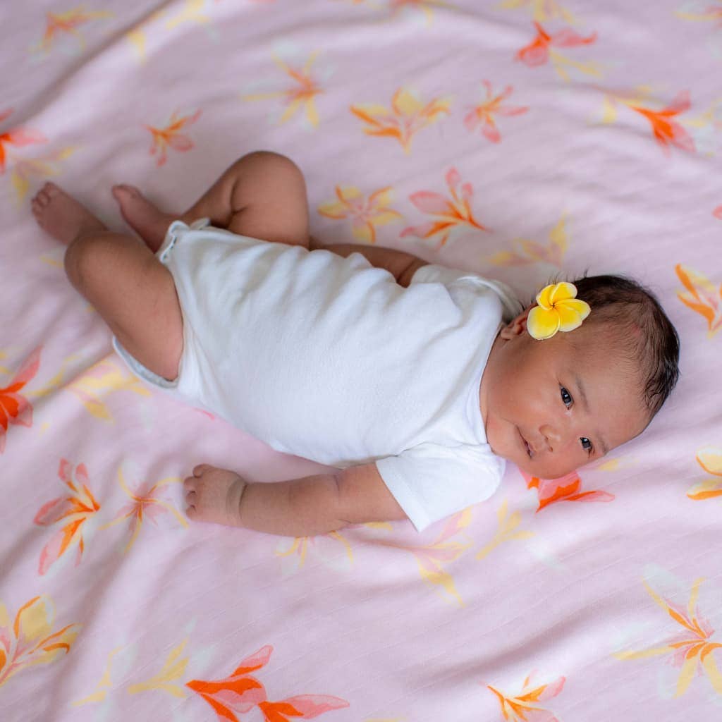 Coco Moon Plumeria Honey Baby Quilt