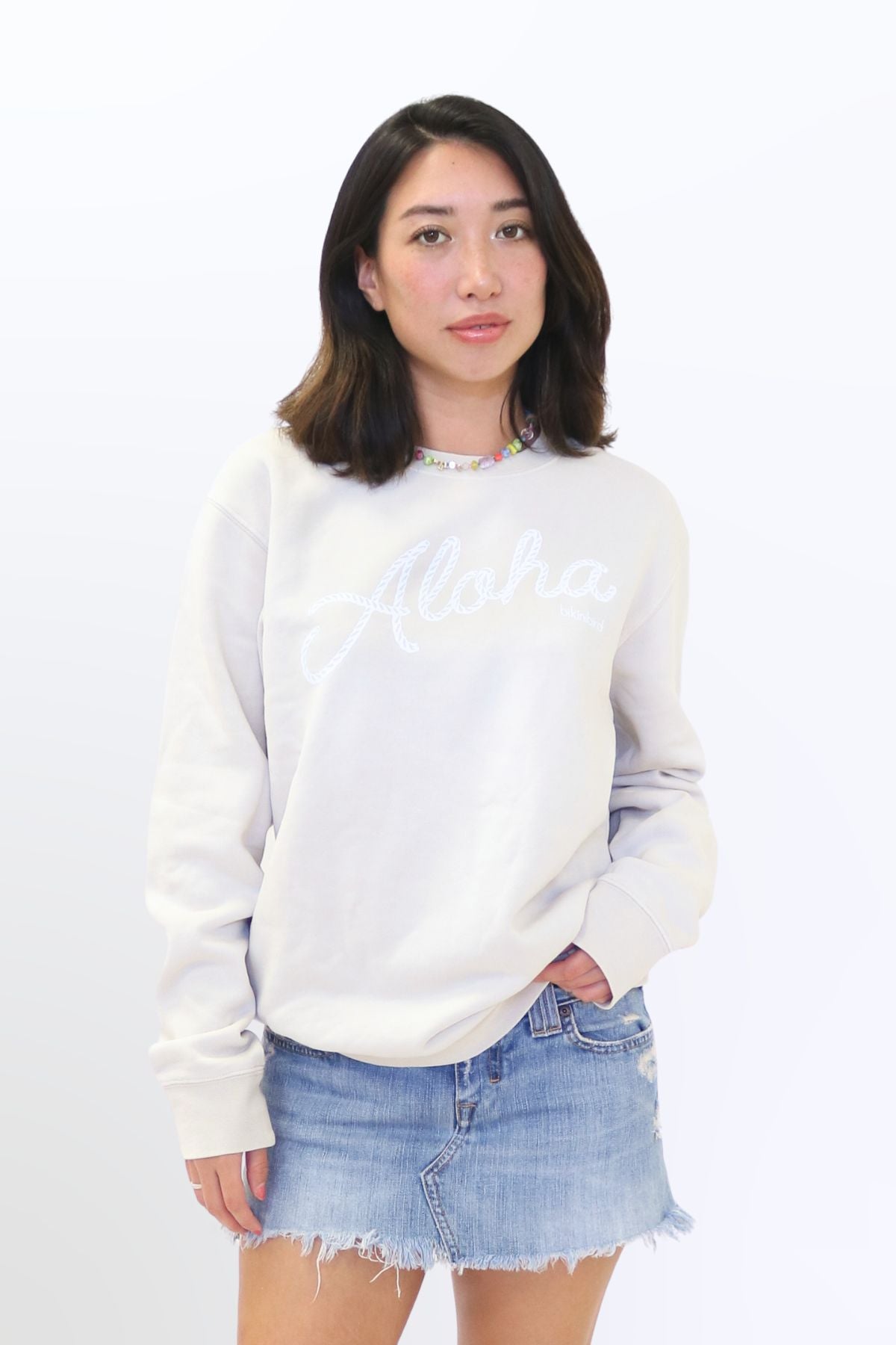 bikinibird Aloha Rope Crewneck in Ivory
