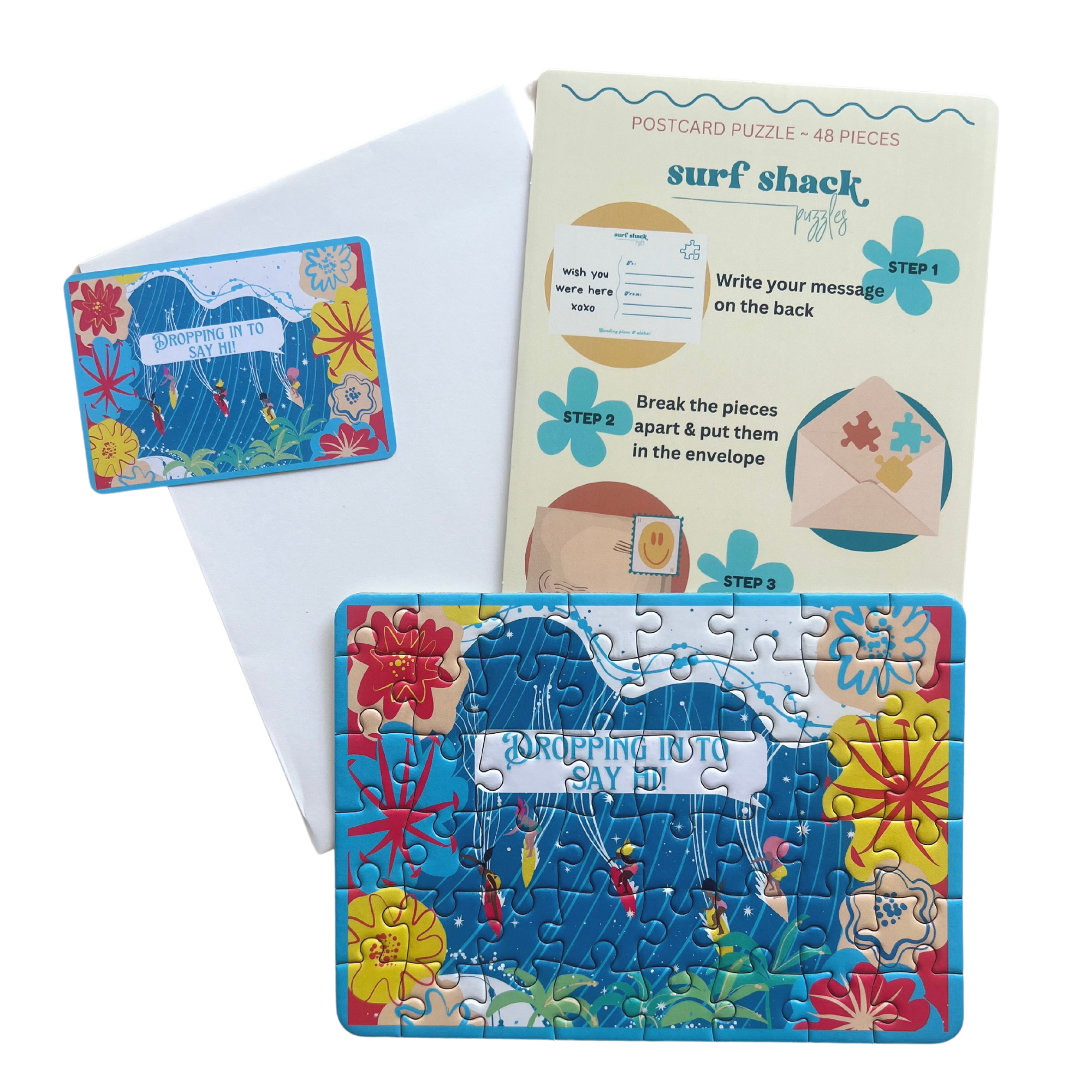 Surf Shack Dropping In Postcard Puzzle