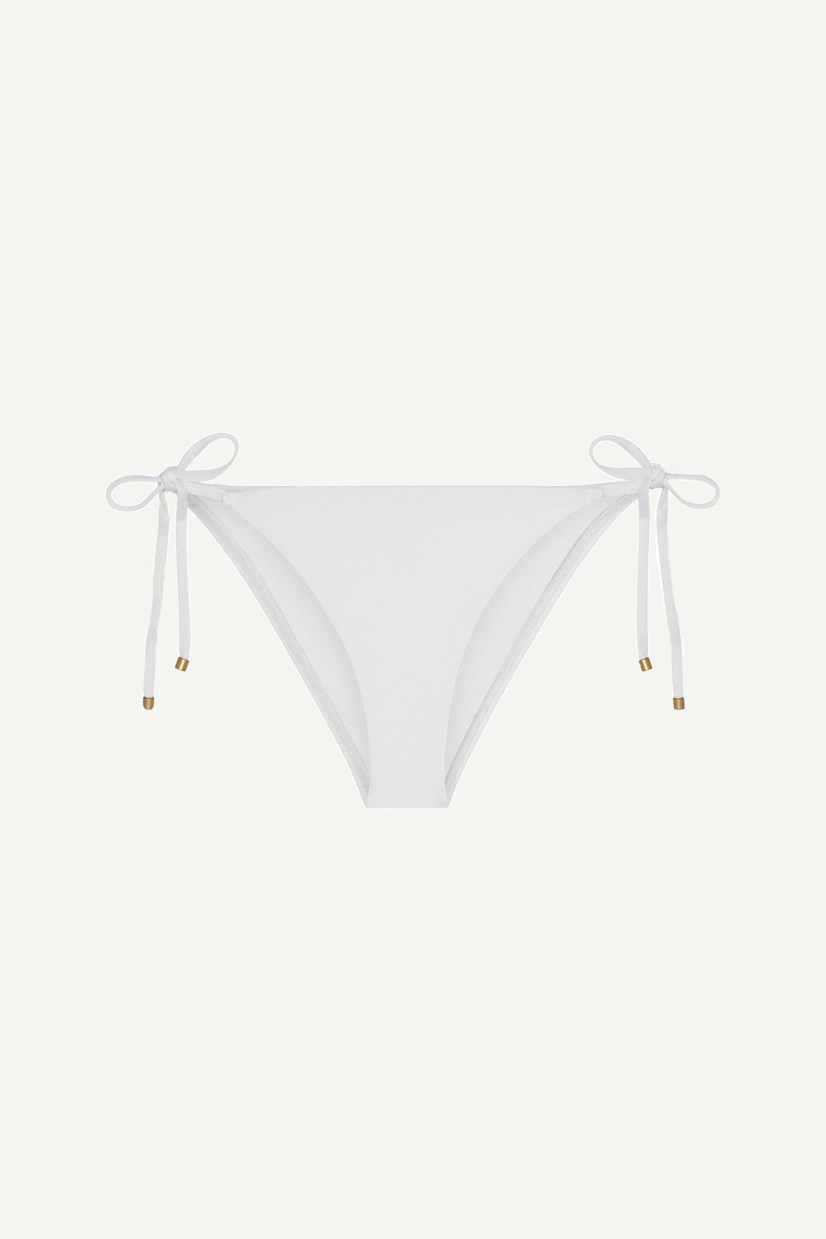 Vitamin A Elle Tie Side Bottom in White, side view | Bikinibird