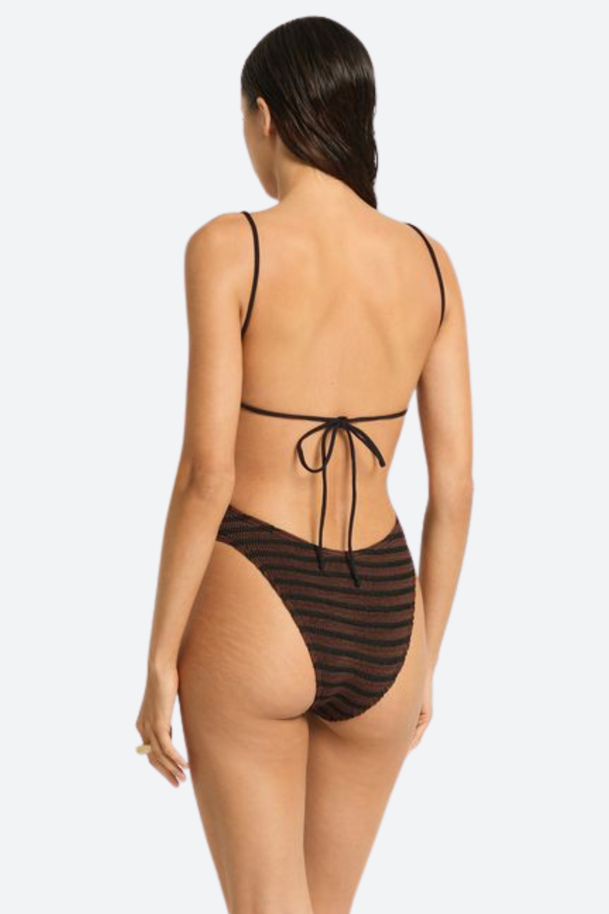 Bond-Eye Ring Arden One Piece in Carob / Black