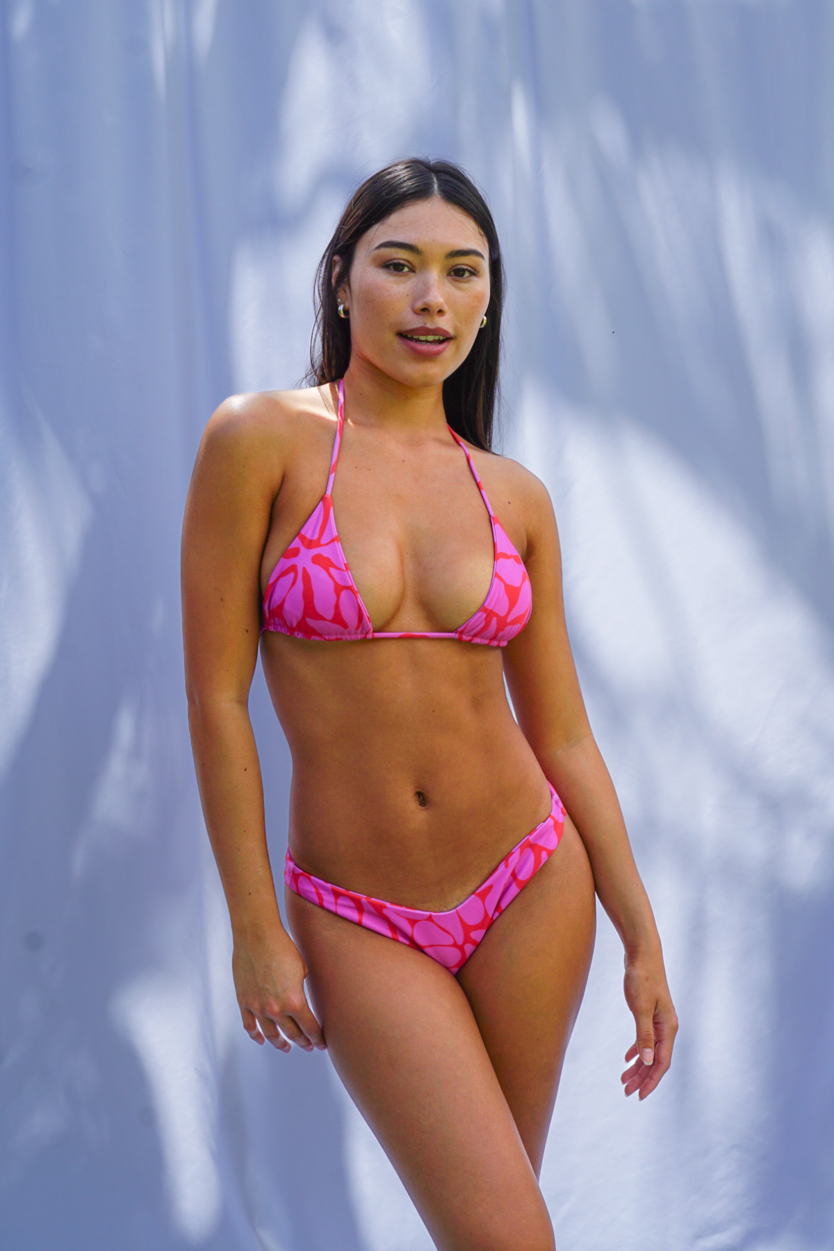 Golden Trip - Santorini Bikini Bottom in Cali Tropic - Front View | BikiniBird