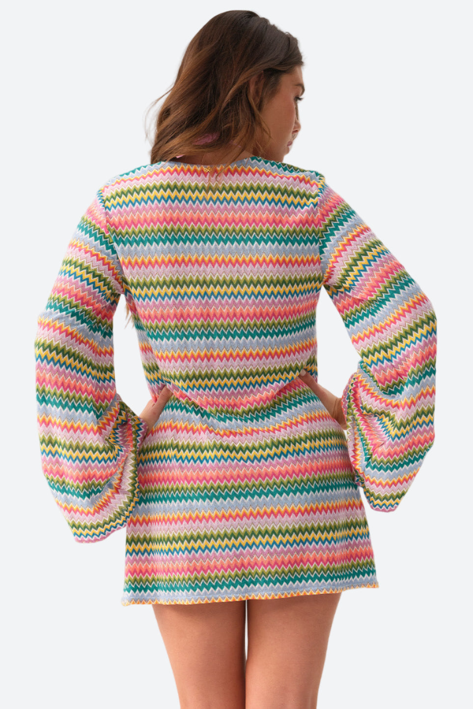 PQ Swim - Noah Tunic Cover Up in Ziggy - Back View | BikiniBird
