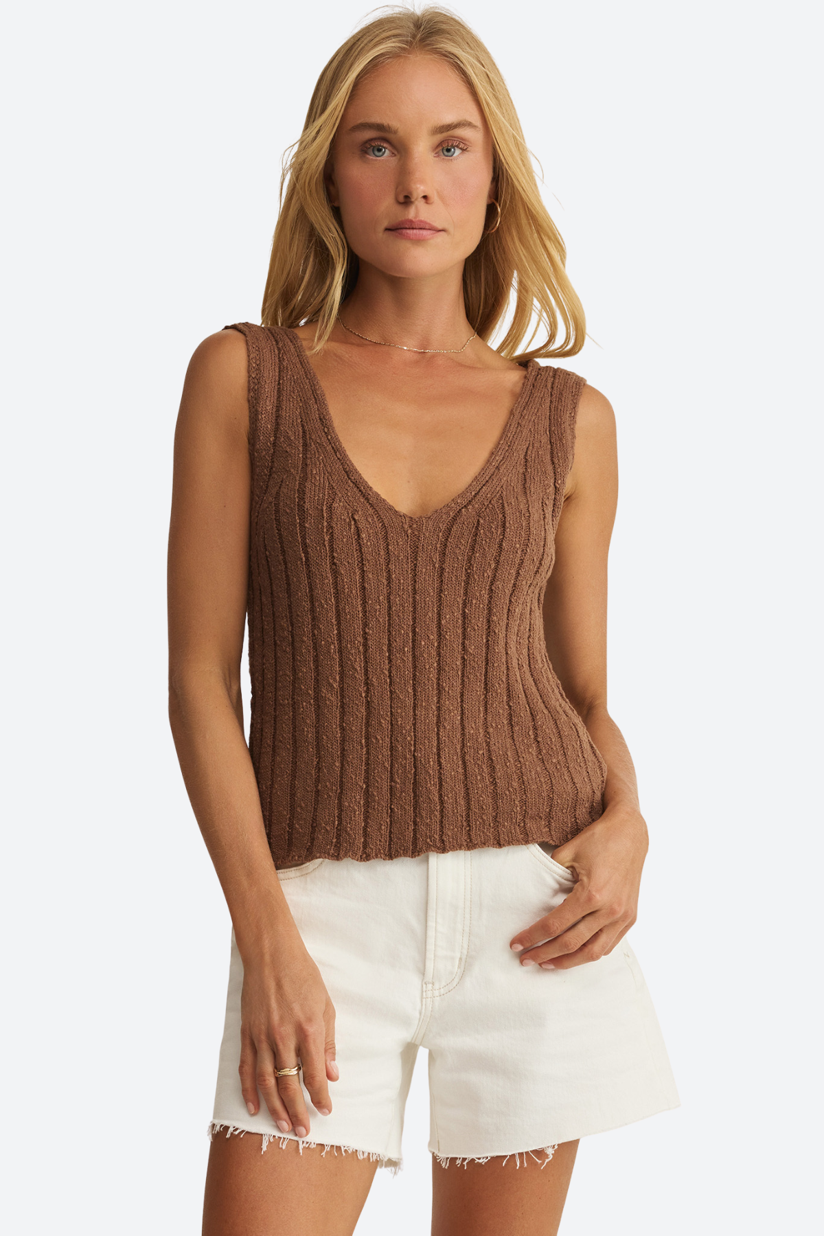 Z Supply - Acadia Sweater Tank - Front View | BikiniBird