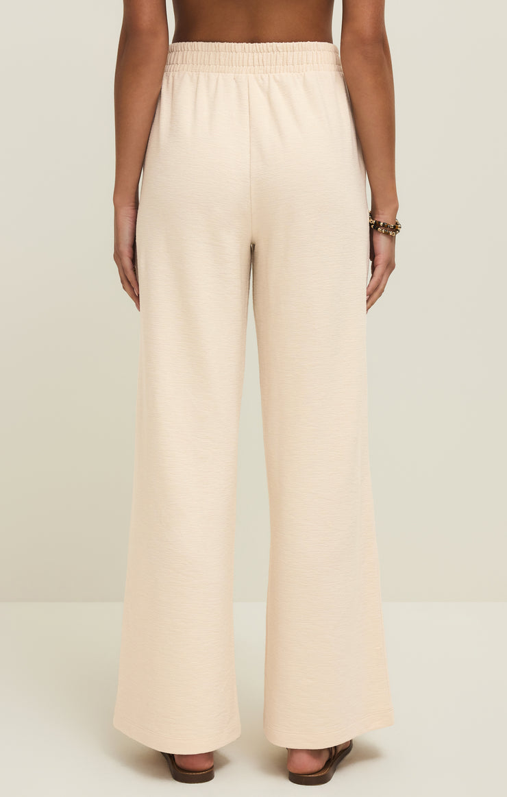 Z Supply - Andre Wide Leg Pants in Whisper White - Back View | BikiniBird