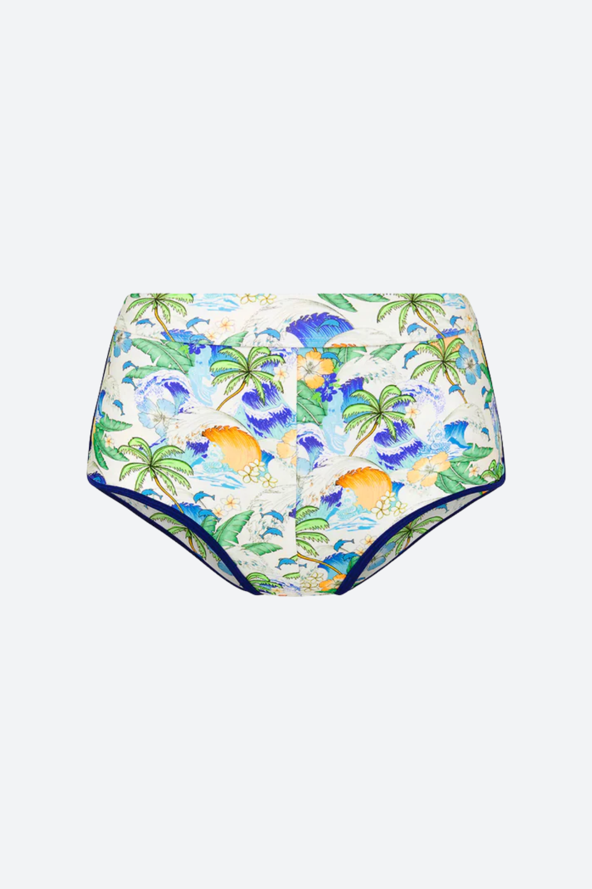 Kulani Kinis Bind Cheeky Swim Short in Blue Crush