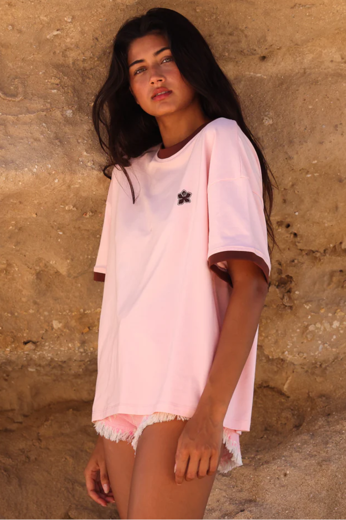 Kulani Kinis Boyfriend Bind Tee in Luna Belle