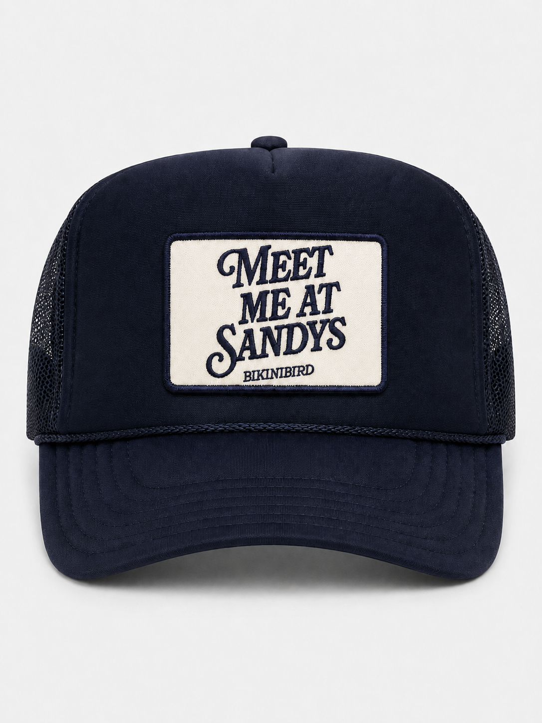 Bikinibird Meet Me at Sandys Trucker Hat in Navy