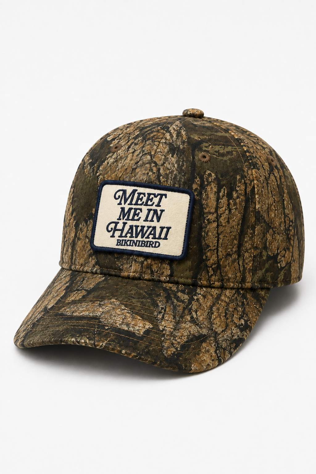 Bikinibird Meet Me in Hawaii Trucker Hat in Camo