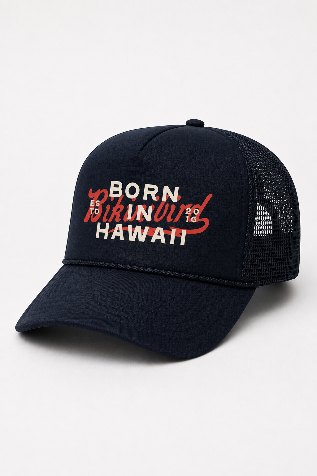 Bikinibird Born In Hawaii Hat in Black