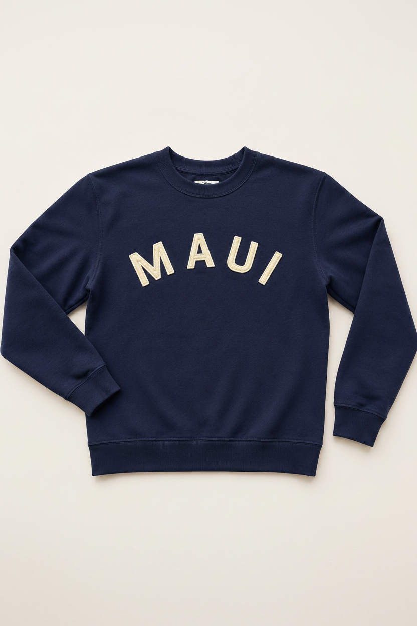 Hawaiian Standard Maui Sweatshirt in Navy/White