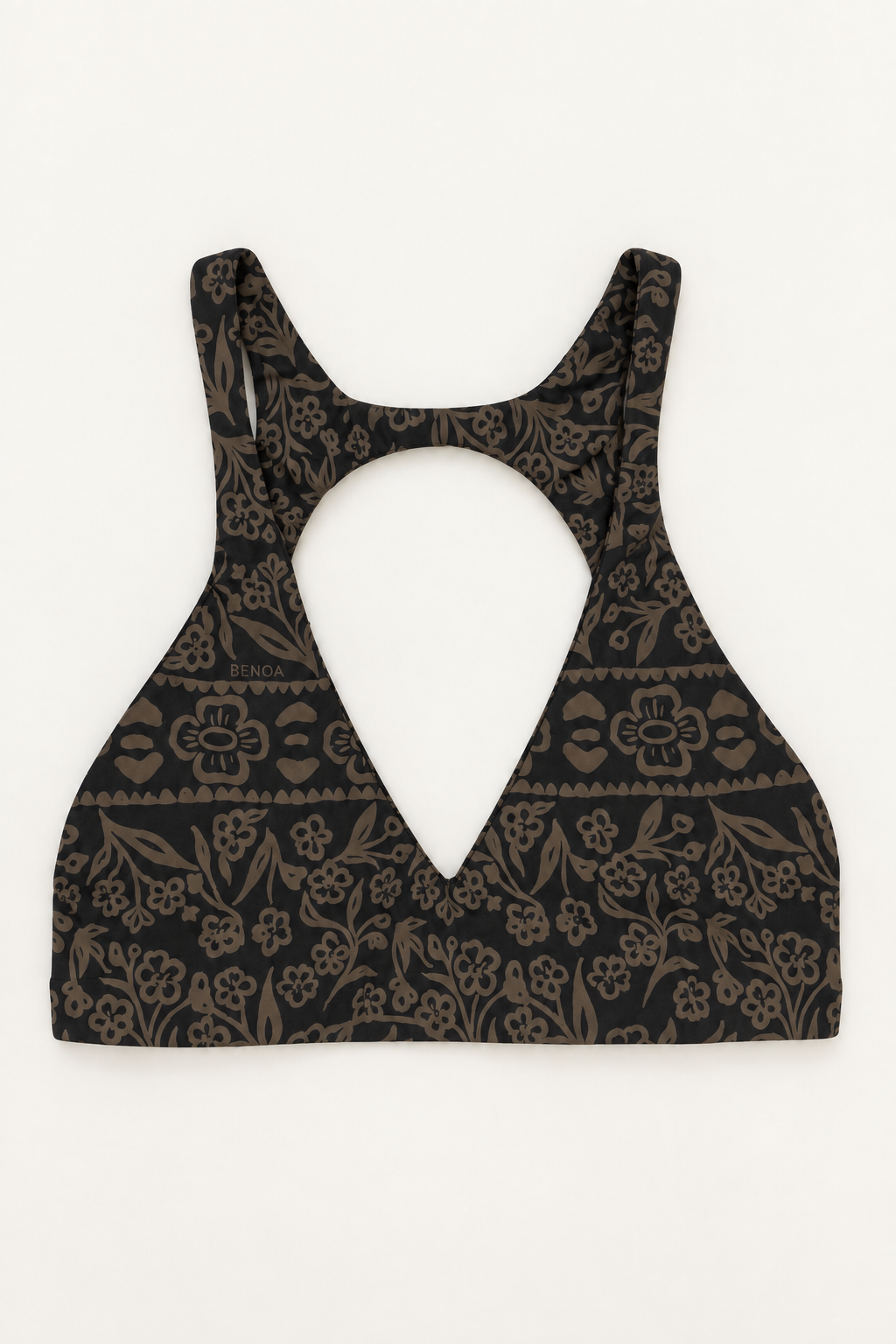 Benoa Swim Sophia Sports Bra in Brown Batik
