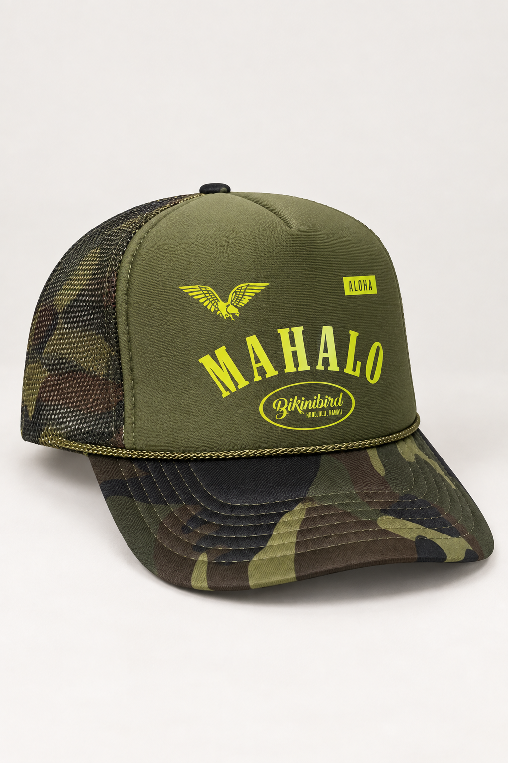 Bikinibird Moto Trucker in Camo