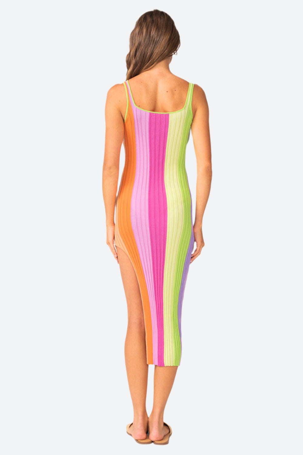 PQ Swim Piper Slit Dress in Clementine