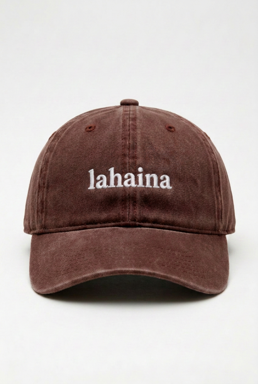 Bikinibird Lahaina Dad Hat in Maroon