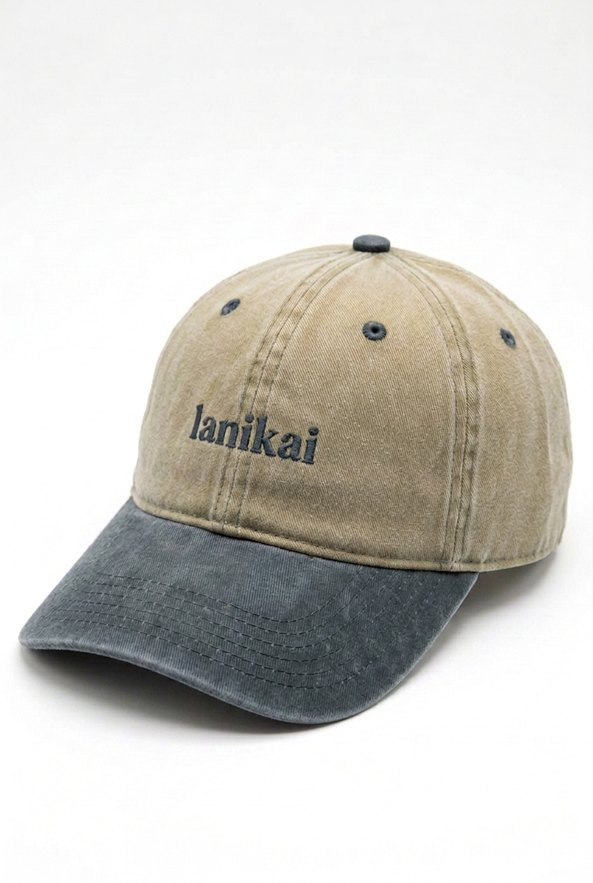 Bikinibird Lanikai Dad Hat in Dark Green/Khaki