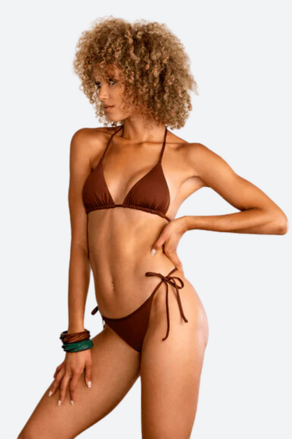 Bromelia Swimwear Gabriela Top in Chocolate Brown