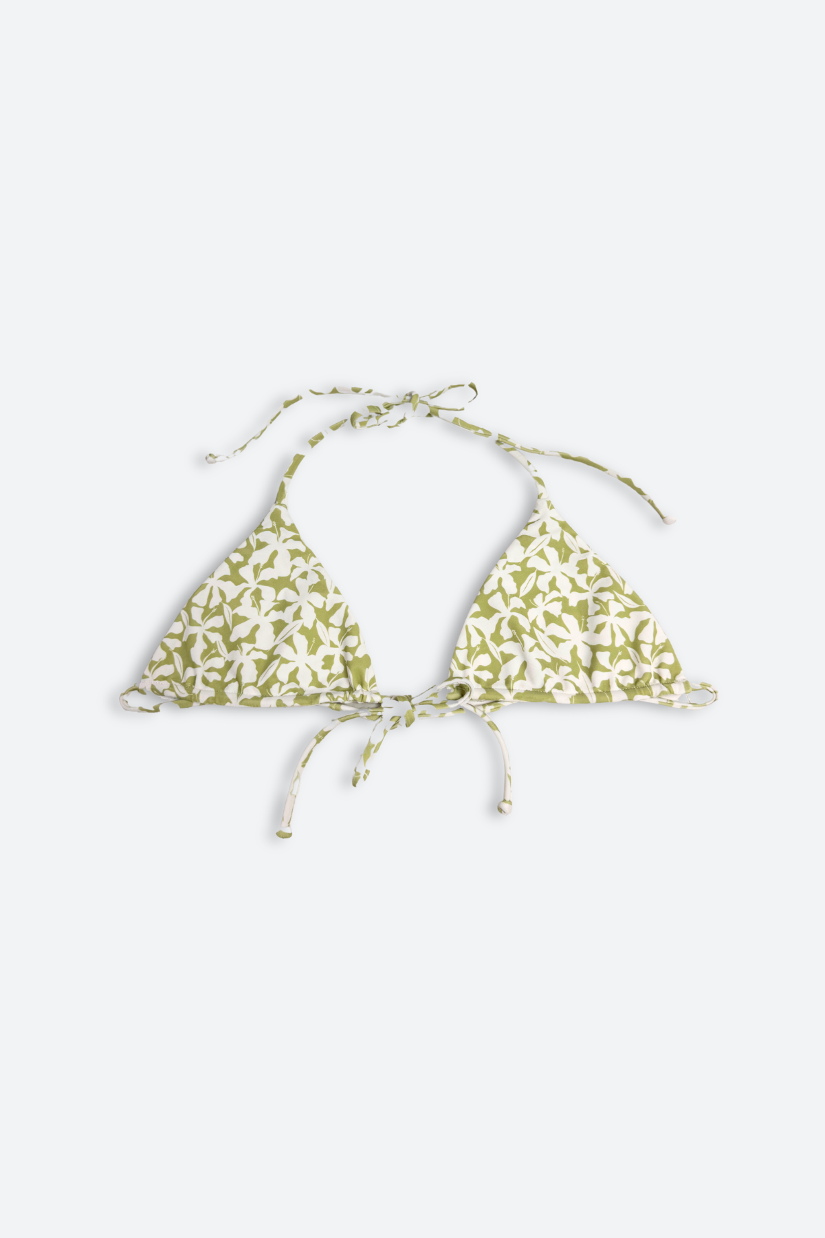 Golden Trip Mykonos Triangle Top in Sage Hibiscus