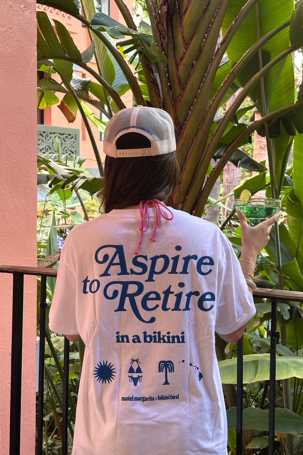 Motel Margarita Aspire To Retire in a Bikini Tee