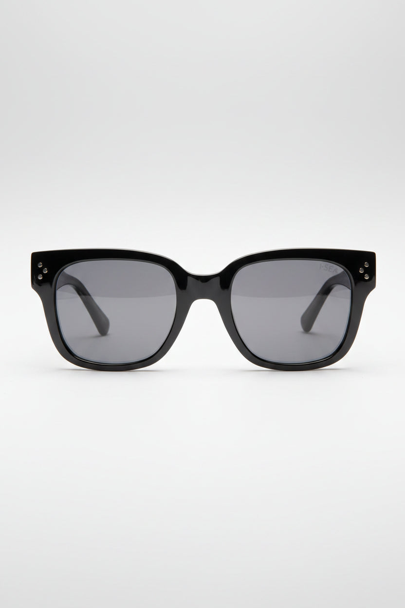 I-SEA Indigo in Black/Smoke with Polarized Lens - Front View | BikiniBird