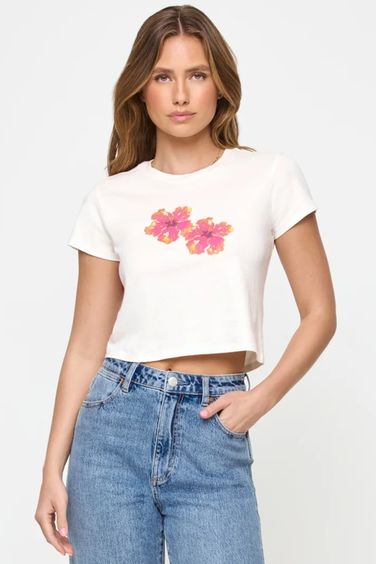L*Space Merci Baby Tee in Maui Babe