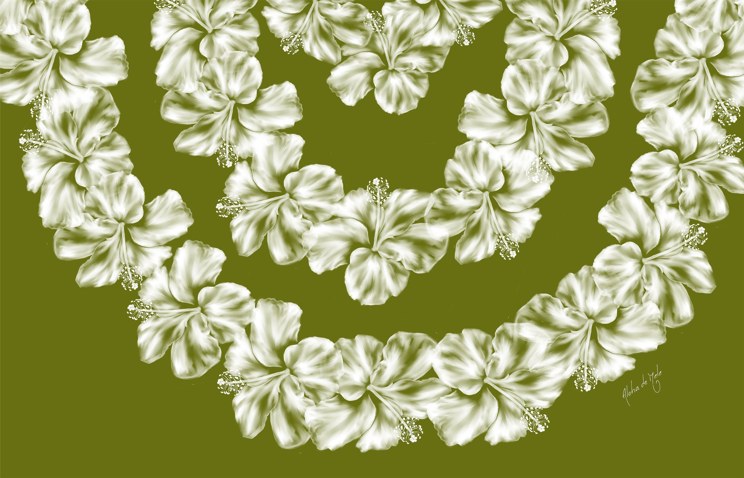 Aloha De Mele Pareo in Summer Green