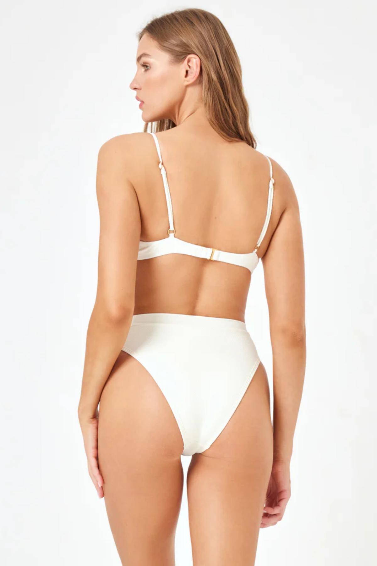L*Space Sunrise Shell Top in Cream, additional view | Bikinibird