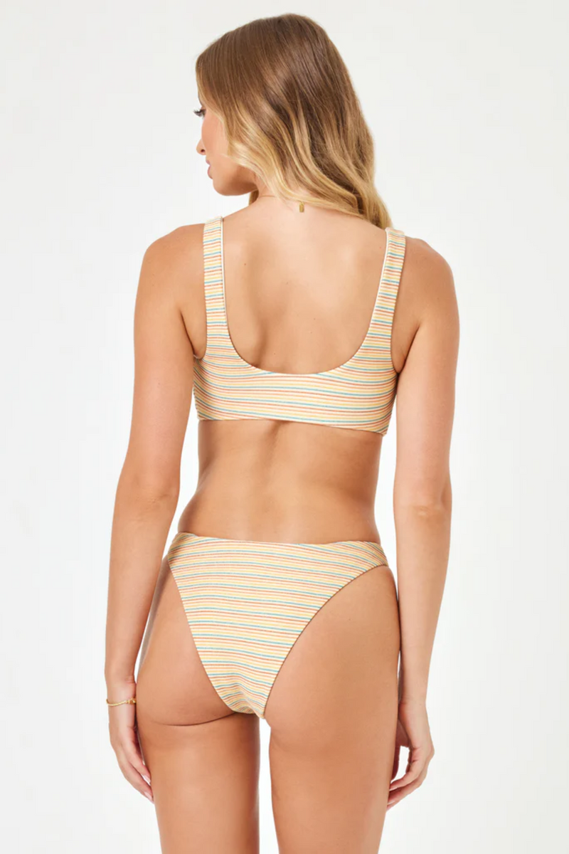 Shimmer Stripe Prince Bikini Top - Riviera Beach Shimmer Stripe