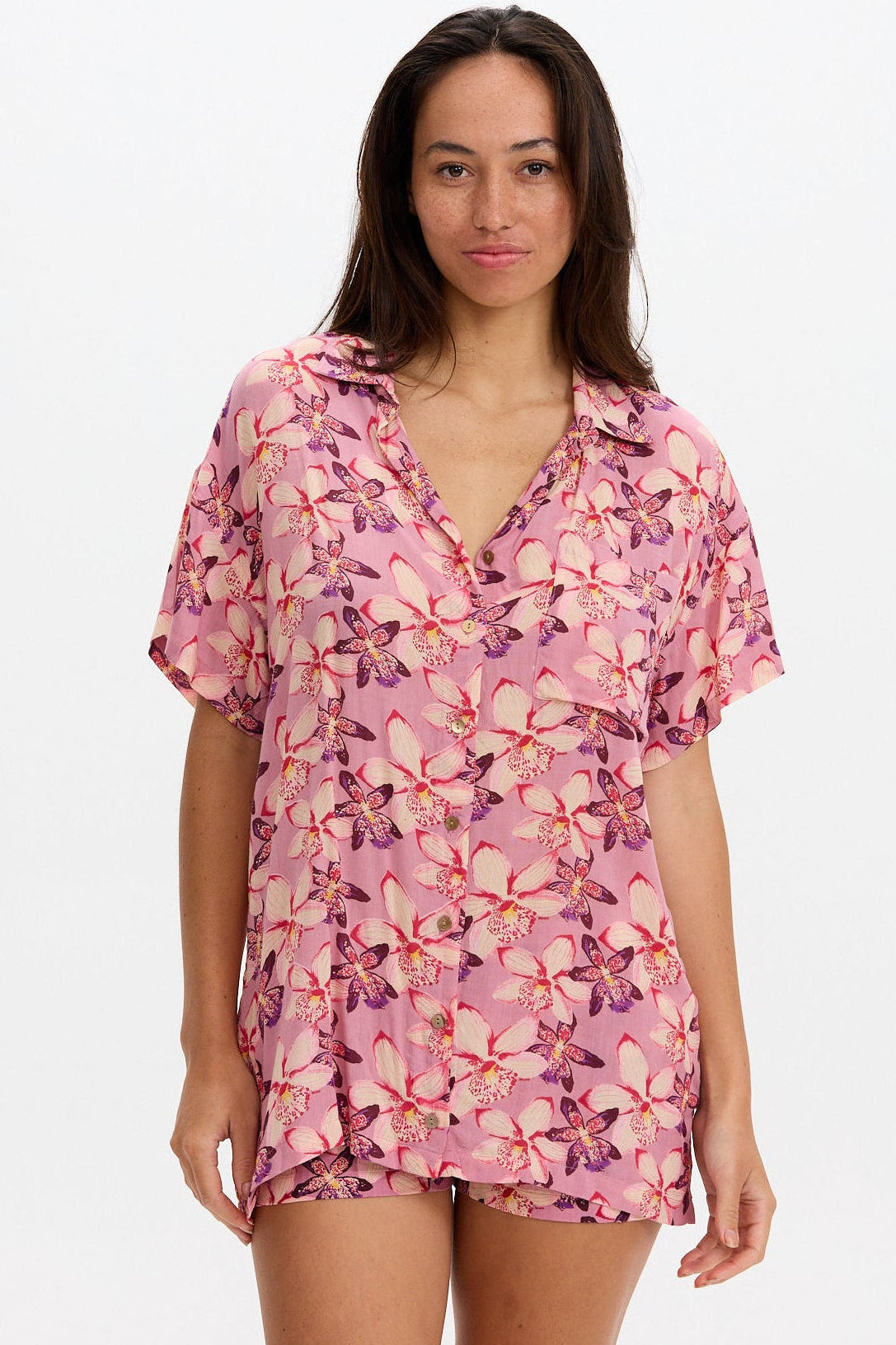 Benoa Swim Aloha Shirt Dress in Bloom | Bikinibird