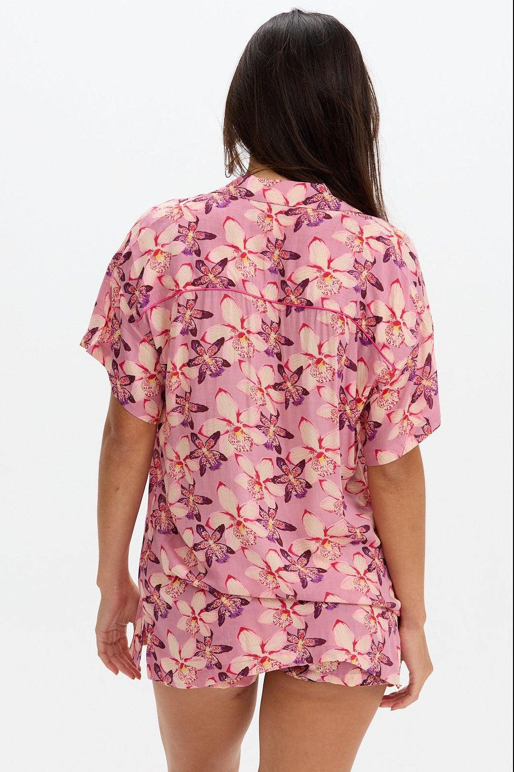 Benoa Swim Aloha Shirt Dress in Bloom