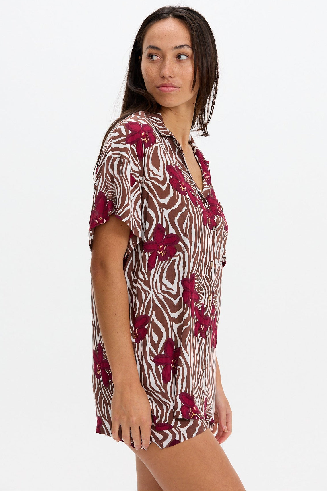 Benoa Swim Aloha Shirt Dress in Diva