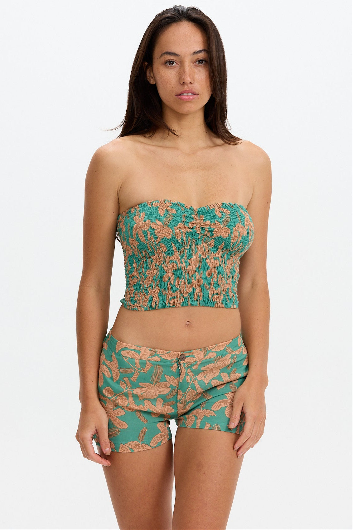 Benoa Swim Namika Tube Top in Tropics