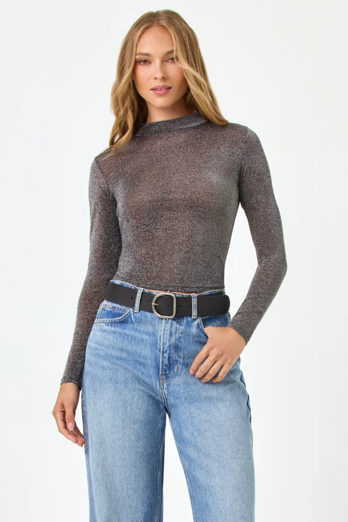 L*Space Shimmer Long Sleeve in Black