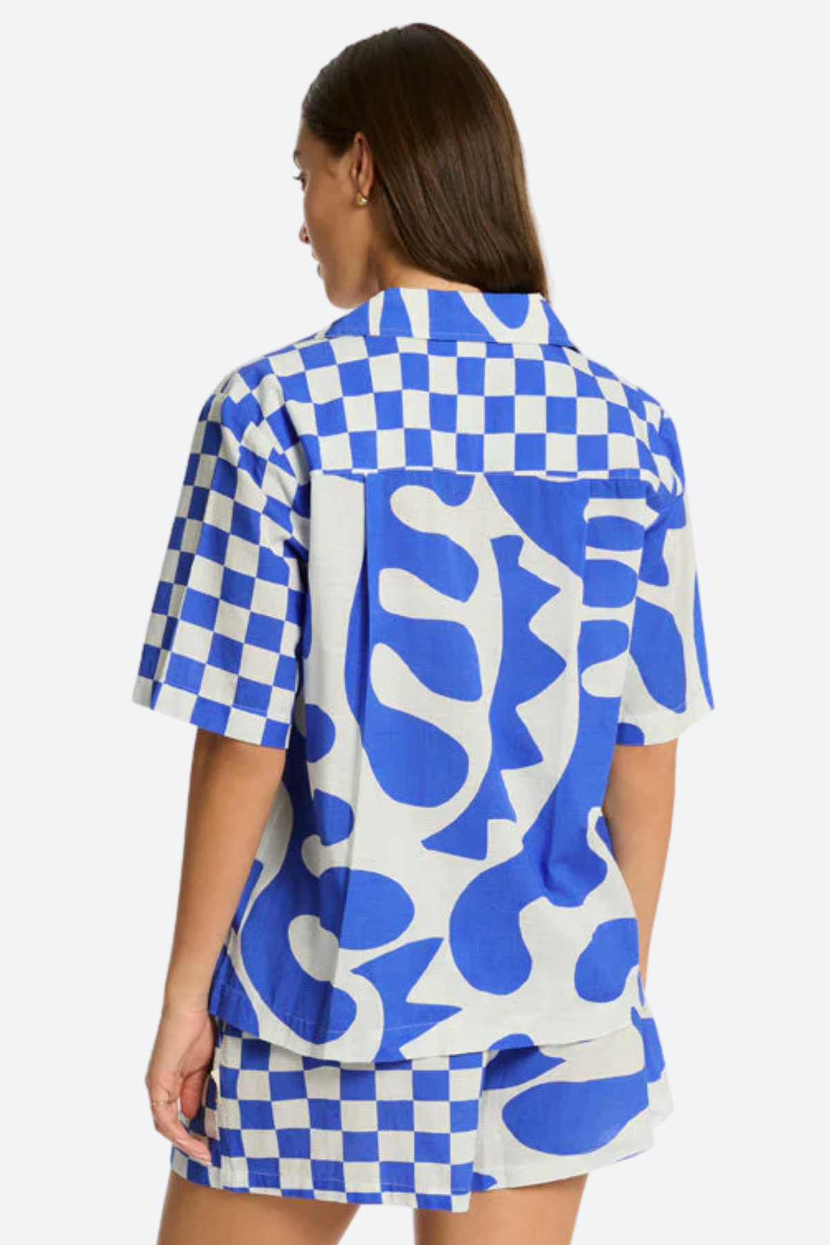 Sea Level Seascape Bowling Shirt in Blue