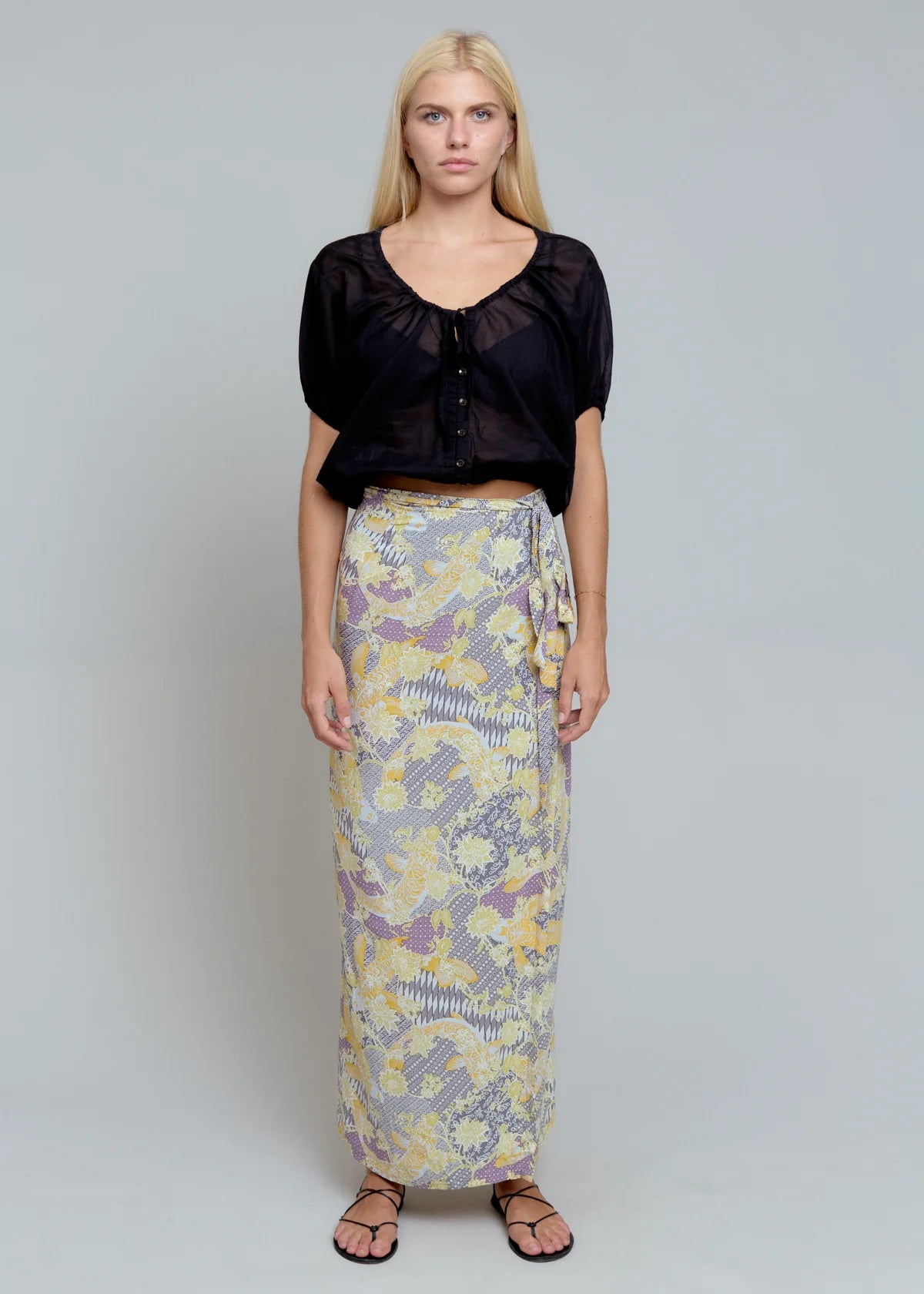 Acacia Nila Satin Skirt in Umi
