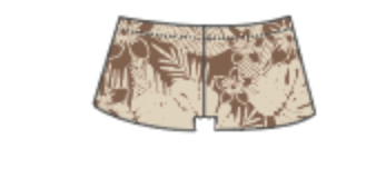 Golden Trip Cabo Boy Short in Plumeria Palm