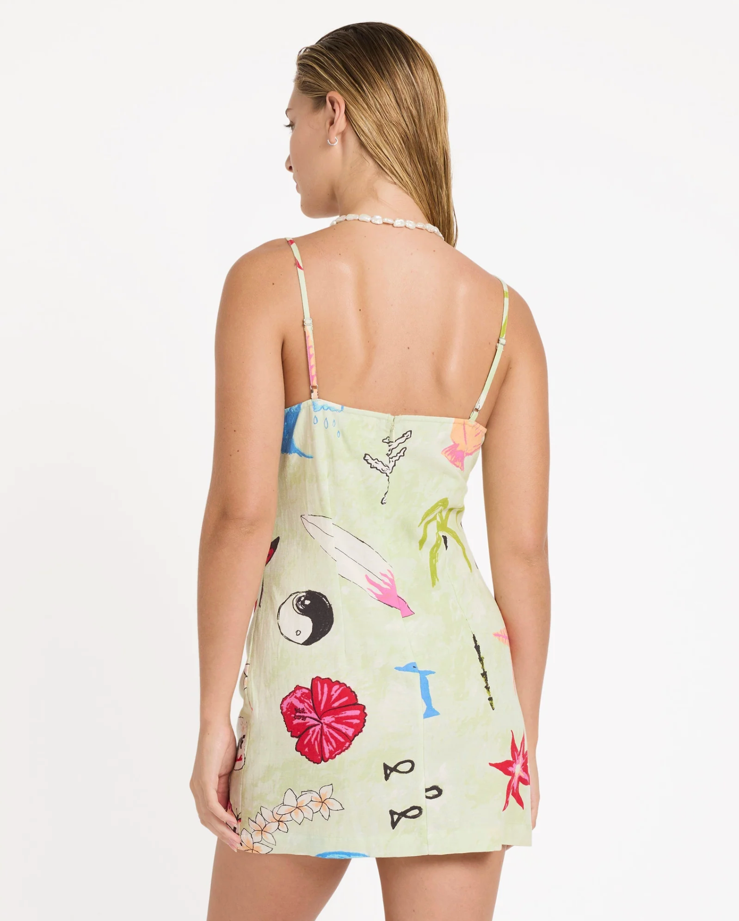 Billabong Lottie Hall Woven Dress in Sunny Lime