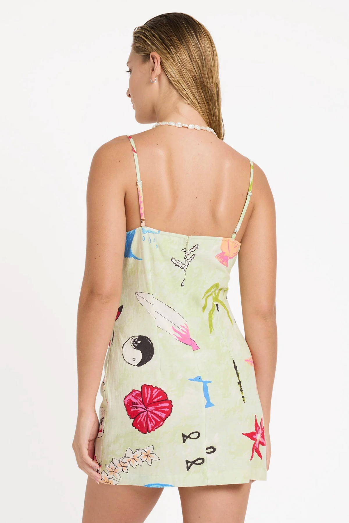 Billabong Lottie Hall Woven Dress in Sunny Lime