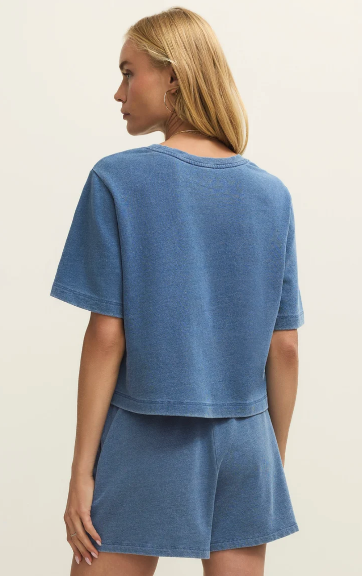 Z Supply Curran Knit Denim Sweatshirt