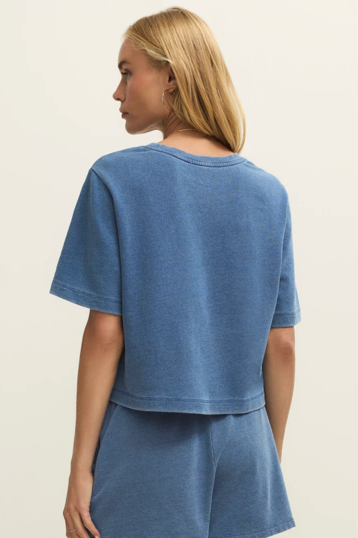 Z Supply Curran Knit Denim Sweatshirt