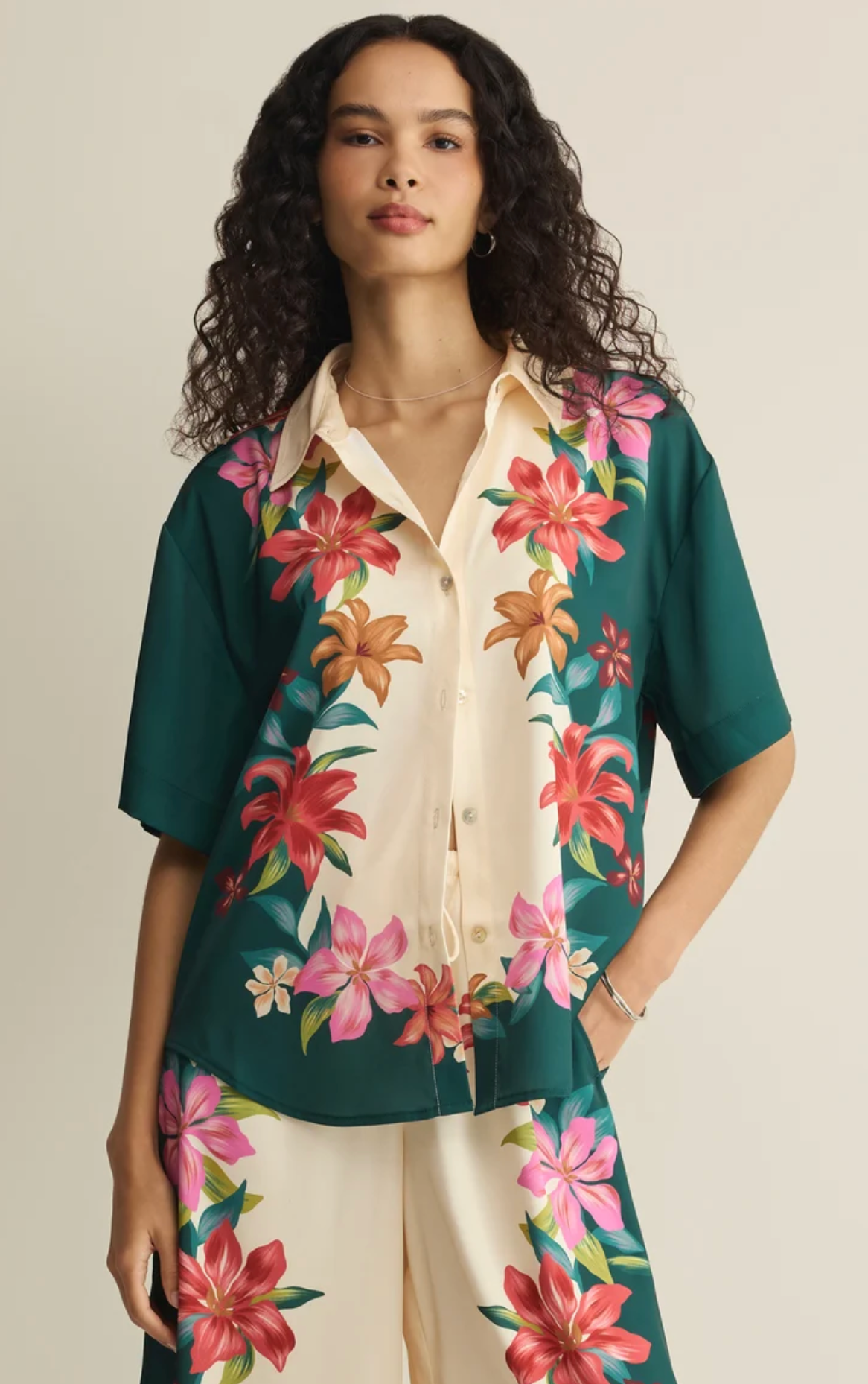Z Supply Lani Kiwi Button Up in Multi